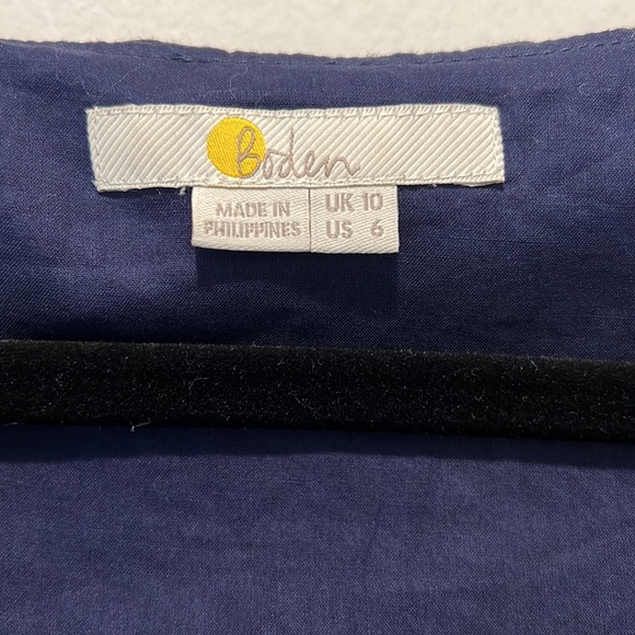 Boden Alicia Ruffle Top, Navy, Sleeveless, size 6 - Picture 9 of 14